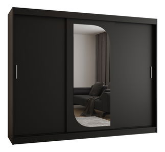 Šatní skříň 250 cm Lulu (černá)