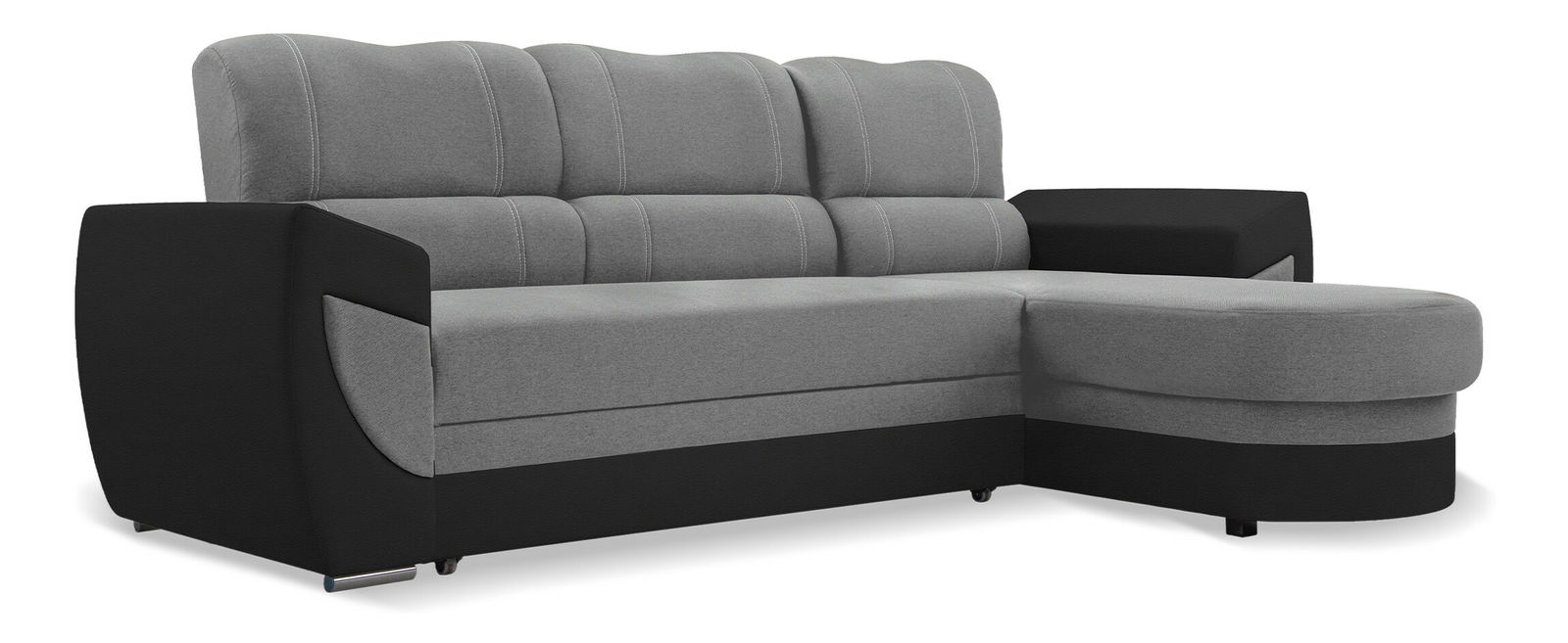 Rohová sedacia súprava Trento (šedá + tmavě šedá) (P)
