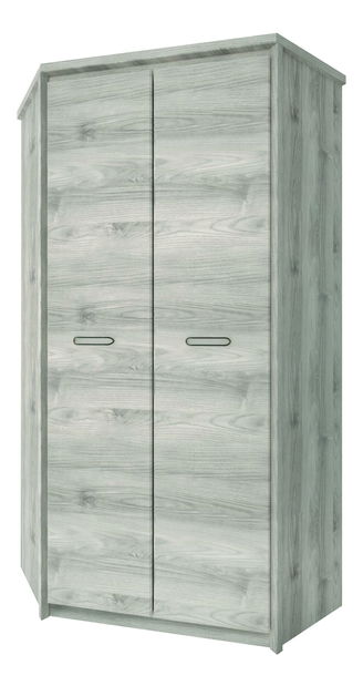 Rohová šatní skříň Japon (kaštan nairobi)