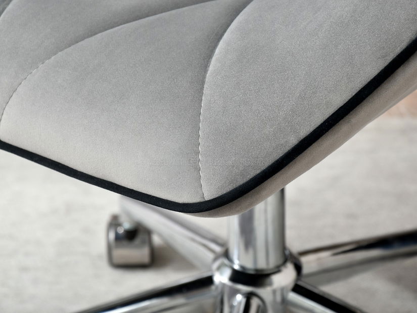 Křeslo Velma M (šedá + chromová)
