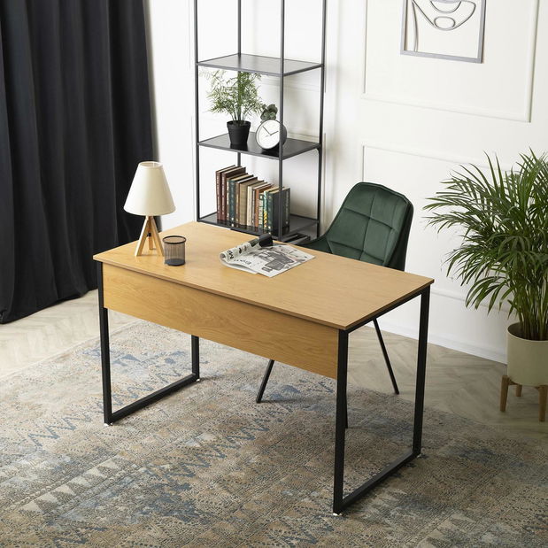 Psací stolek Regular (dub zlatý + černá)
