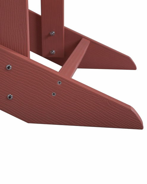 Zahradní židle s podnožkou Adack (červená)