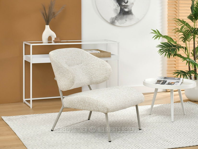 Křeslo Estrida F (krémová + šedá)