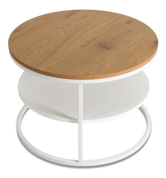 Konferenční stolek Blanquendo (dub + bílá)