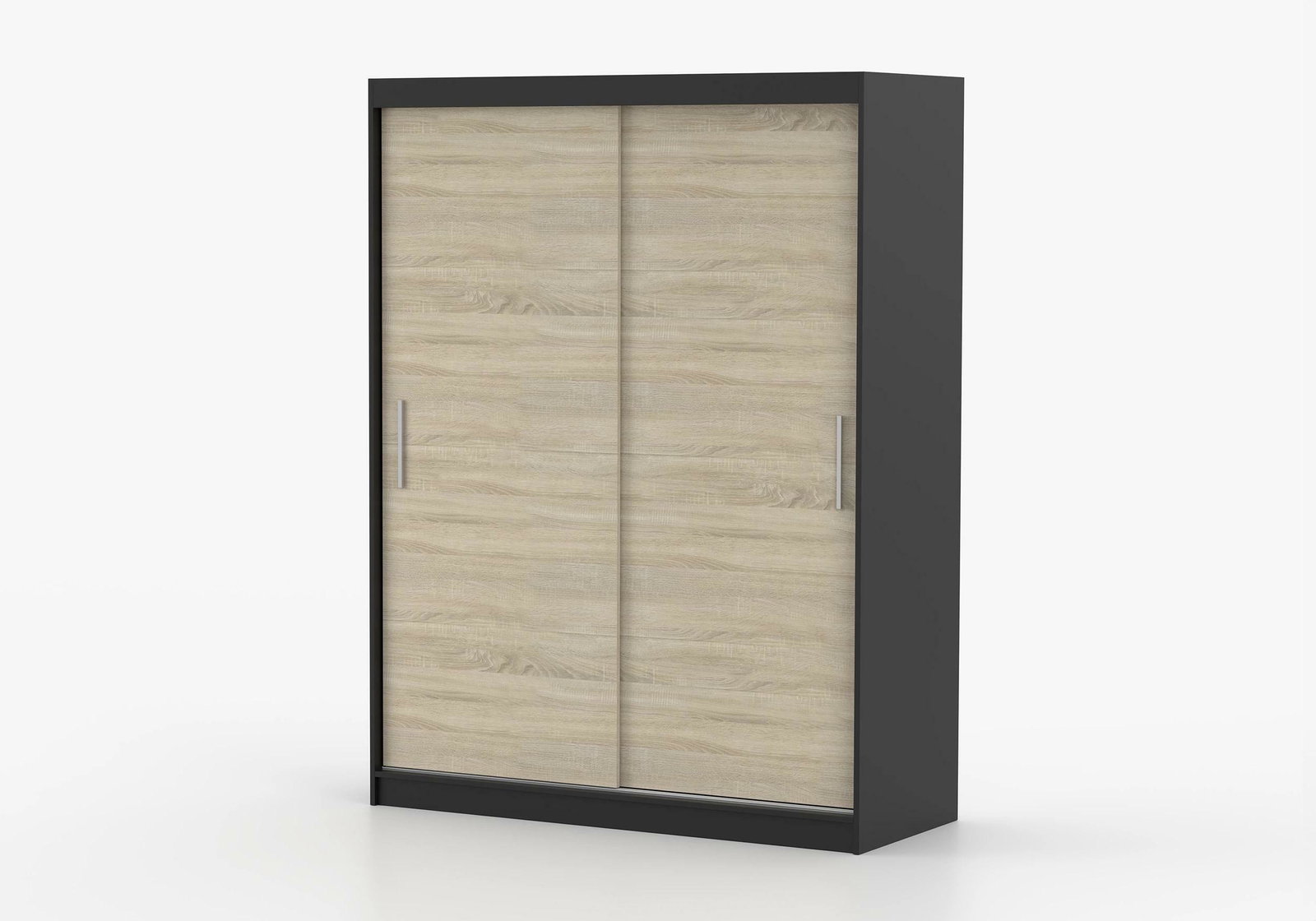 Šatní skříň Viola 04 (černá + dub sonoma)