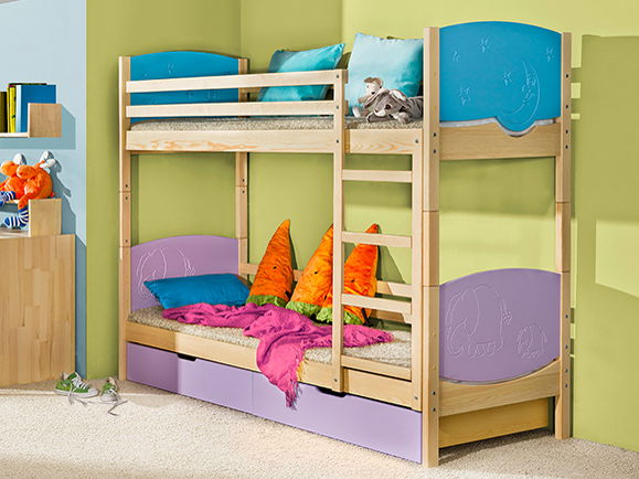 Patrová postel 80 cm Tini (s rošty)