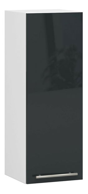 Horní kuchyňská skříňka Ozara W30 H720 (bílá + grafit lesk)