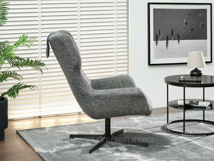 Křeslo Irma (grafit + černá)