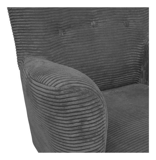 Křeslo ušák Pasos (tmavě šedá)