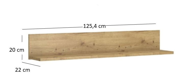 Polička 130 cm Andra (dub artisan)
