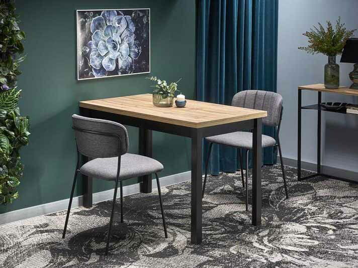 Jídelní stůl Calaba (černá + dub wotan)