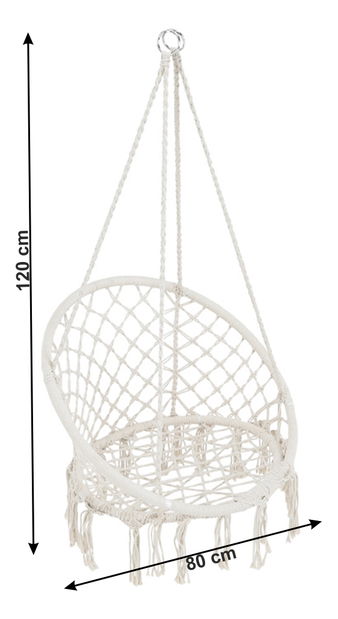 Závěsné houpací křeslo Amarea (bílá)