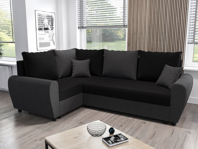 Rohová sedací souprava Fleur Plus (hnědá + šedá) (L)