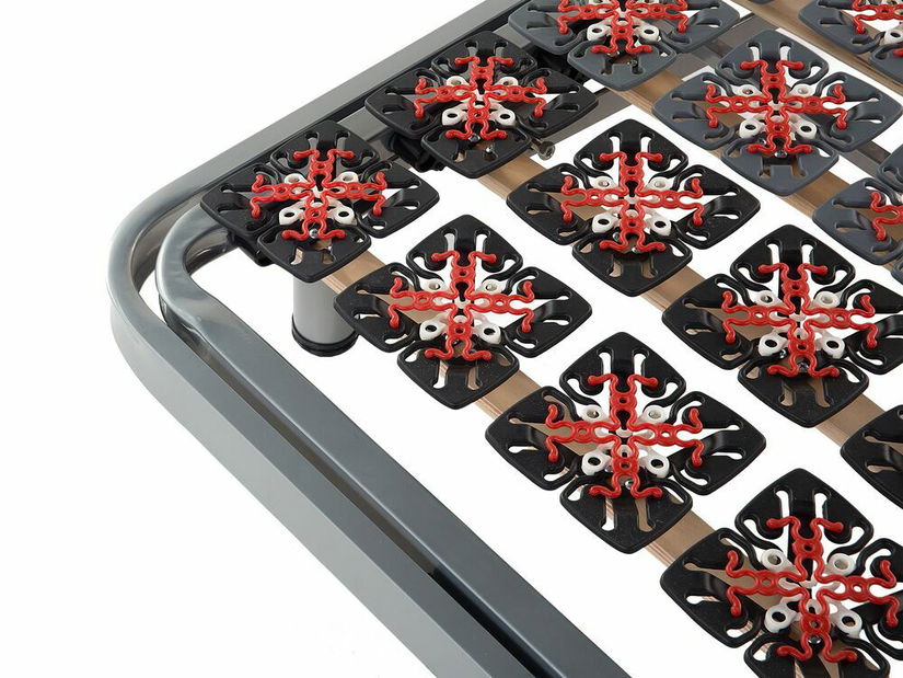 Set 2 ks. elektricky nastavitelných lamelových roštů 200x180 cm SCAR (dřevo) (šedá)