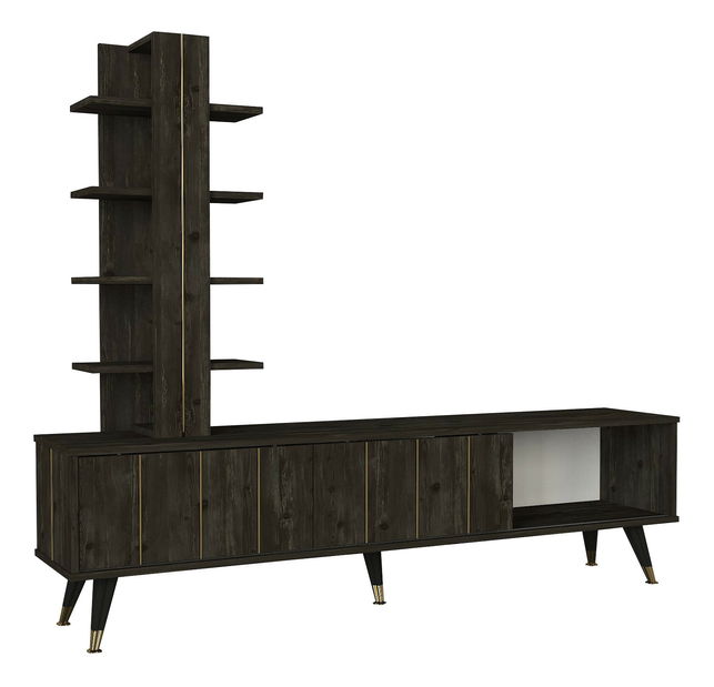 Obývací stěna Neo (Tmavá hnědá)