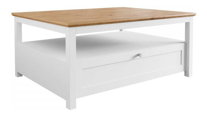 Konferenční stolek Fritz 1SZ (bílá + dub lefkas)