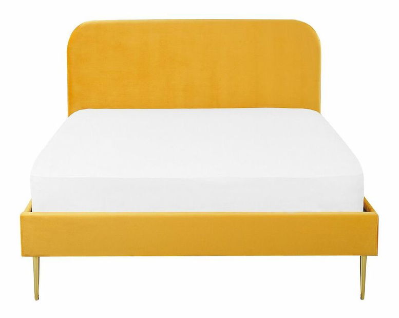 Manželská postel 140 cm Faris (žlutá) (s roštem)