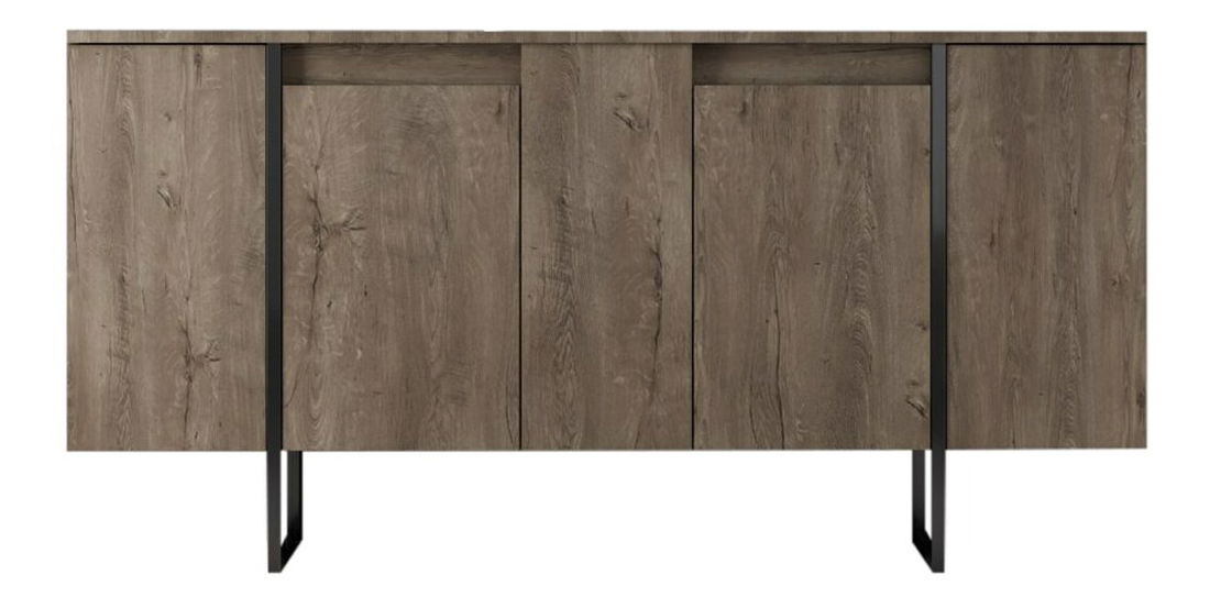 Skříňka Luna (Ořech + Černá)