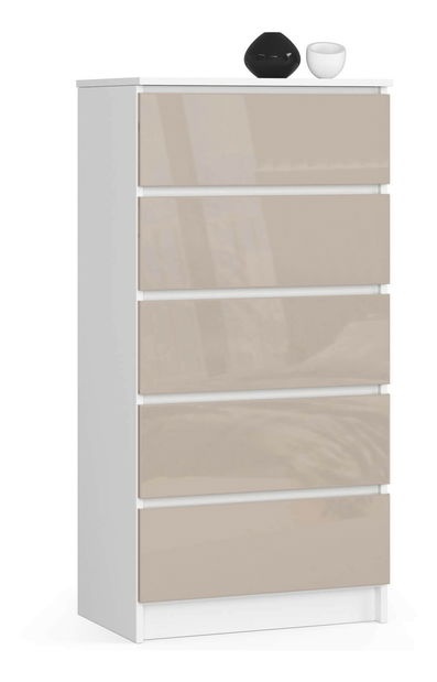 Komoda Kalista V (cappuccino lesk)