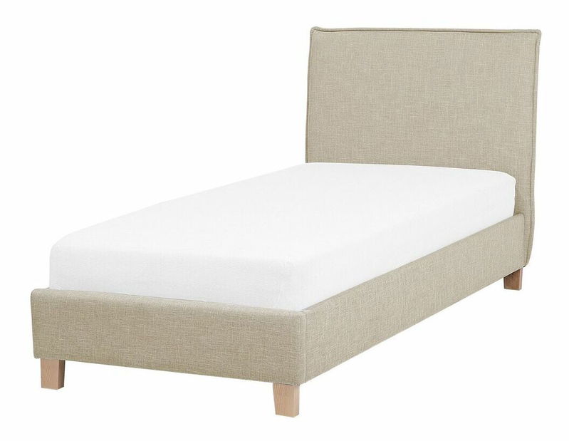 Jednolůžková postel 90 cm SANCHEZ (s roštem) (béžová)