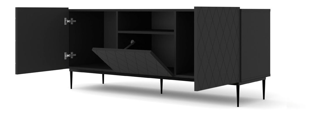 TV stolek/skříňka Dintanna 145 (černá + černá matná)