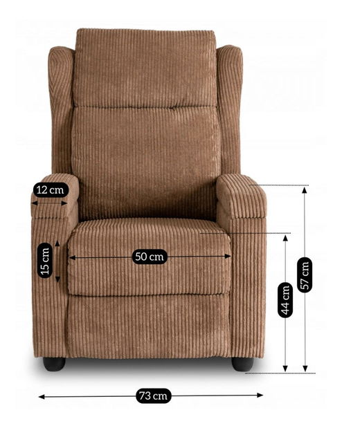 Polohovací křeslo Suplicios (hnědá)