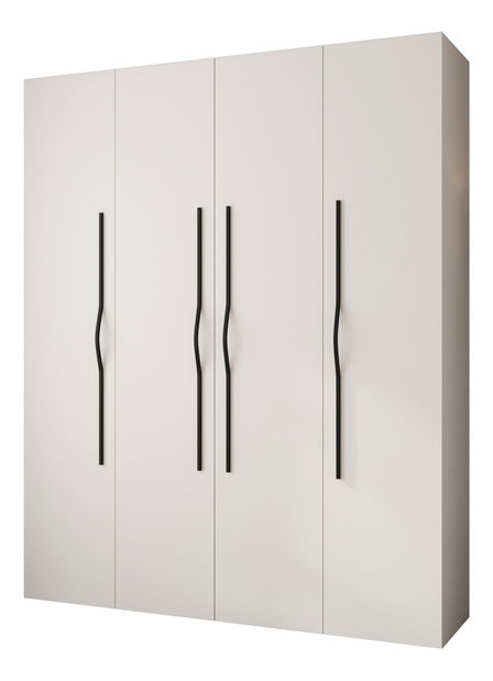 Šatní skříň 200 cm Carmela 40-2 (bílá + černá)