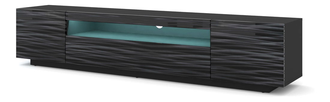 TV stolek/skříňka Aurora 200 (sahara černá) (s LED osvětlením)