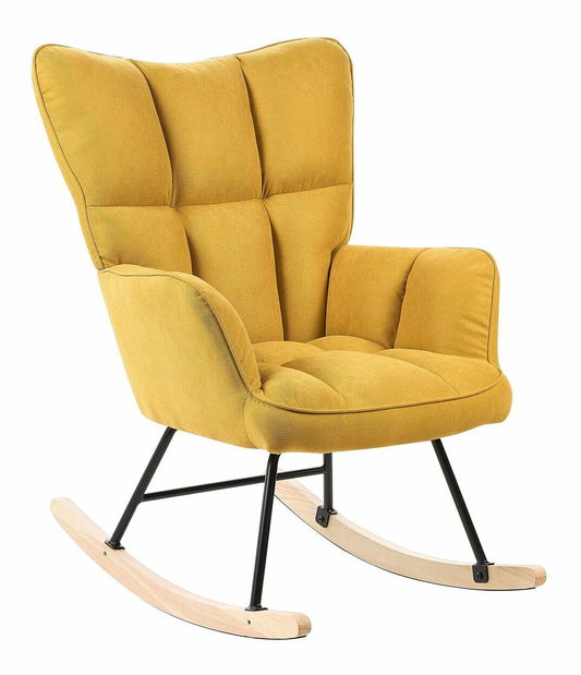 Houpací křeslo Oulia (žlutá)