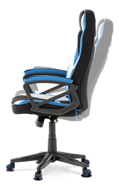 Kancelářské/herní křeslo Ynais-Y340-BLUE (modrá + černá + stříbrná)