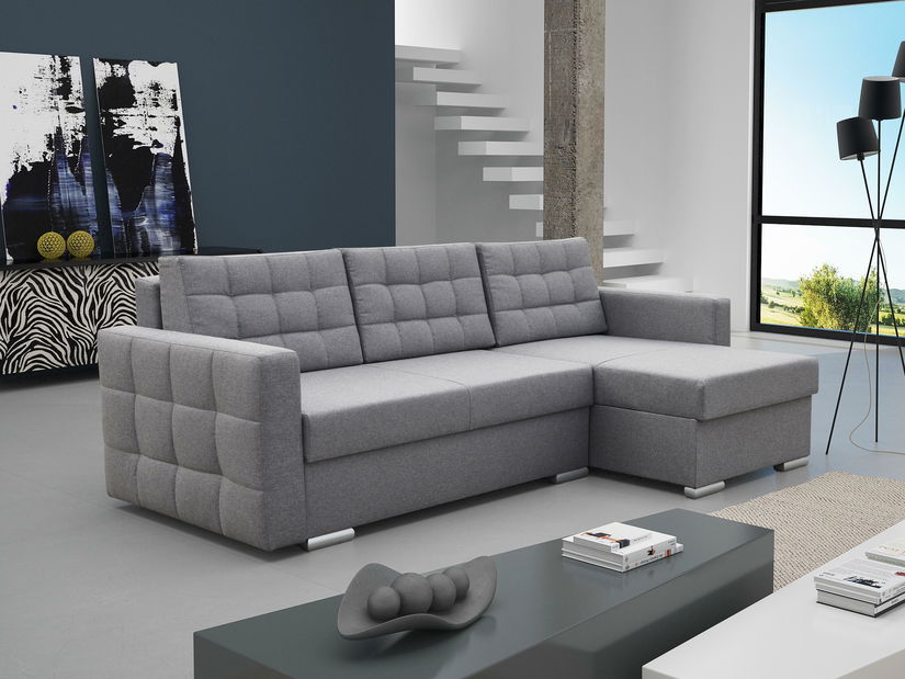Rohová sedací souprava Almonis (šedá) (P)