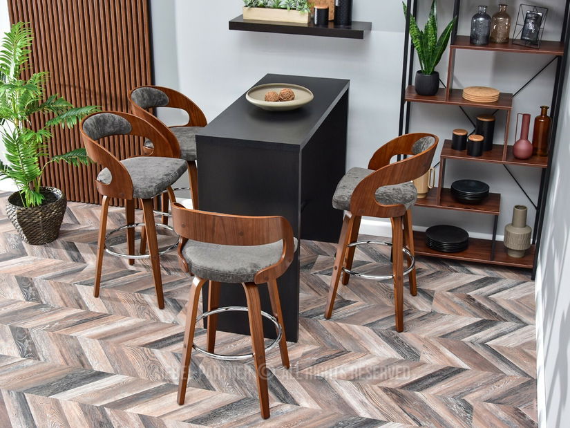 Židle Hook (ořech + chromová)