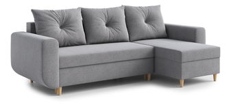  Rohová sedací souprava Eugenie (P) (šedá)