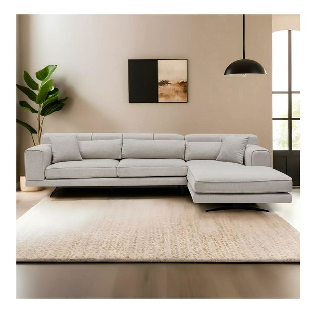 Rohová sedačka Jivagona (P) (béžová + černá)