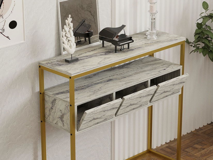 Konzolový stolek Guarde (mramor frézie)