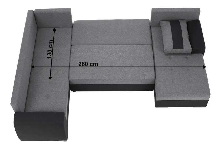 Rohová sedačka Bonny (černá) (L)