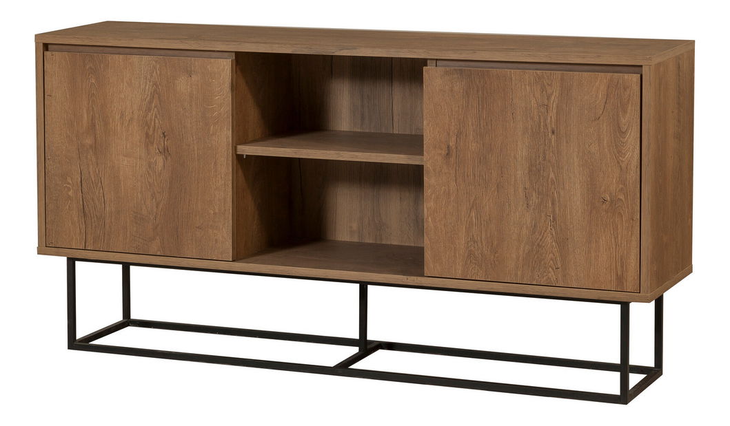 Skříňka Maddame 2 (ořech + černá)