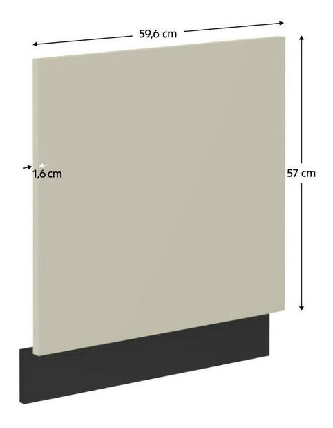 Dvířka na vestavnou myčku nádobí Arikona ZM 570x596 (kašmír + černá)