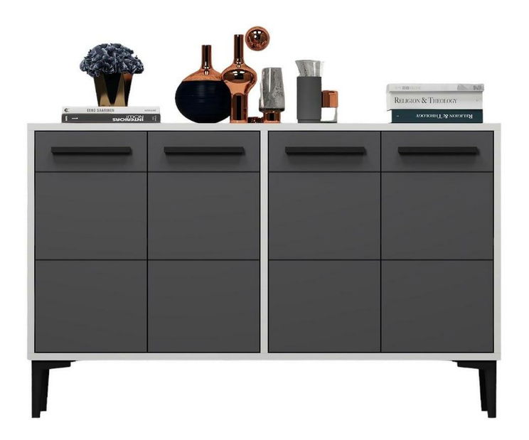 Komoda Daduko (bílá + antracit)
