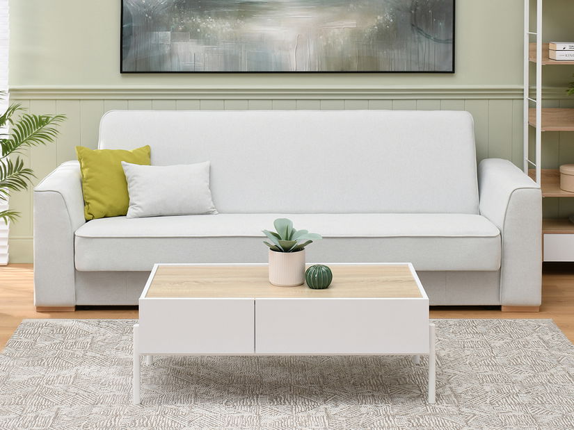 Konferenční stolek Bertina L (sonoma + bílá)