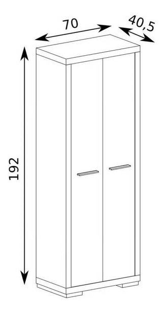 Policová skříň Vega 35 (dub santana světlý)