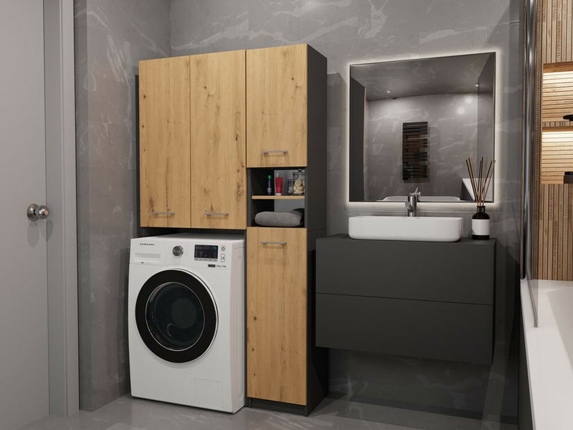 Koupelnová sestava Molinos 2 (antracit + dub artisan)