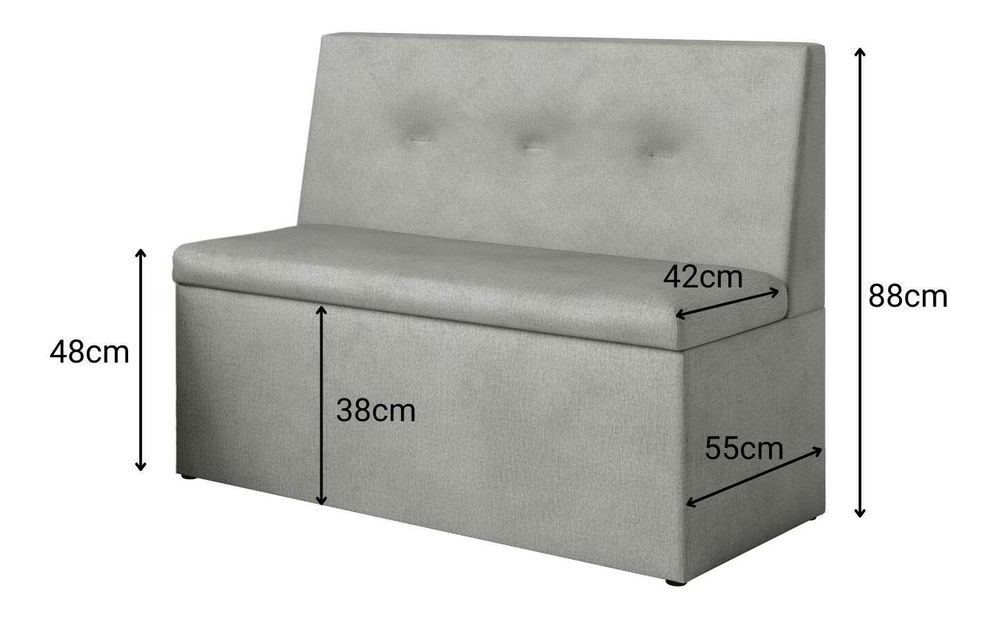 Kuchyňská lavice Layla 140 (krémová)