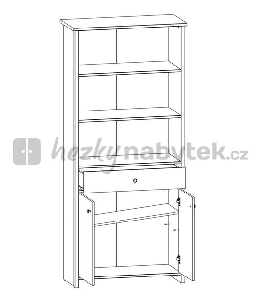 Regál BRW Porto REG2D1S