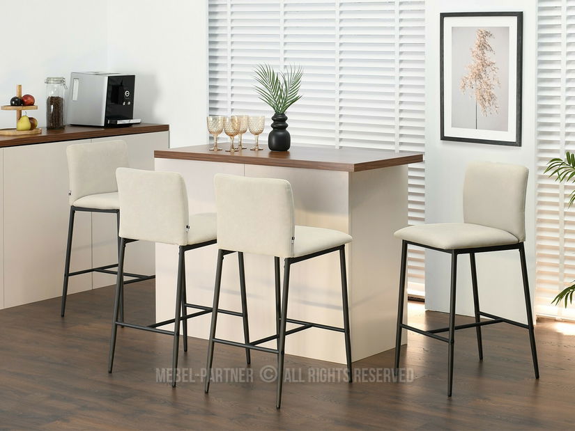 Barová židle Jundino (béžová + černá)