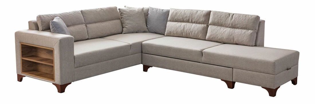 Rohová sedačka Tlofa (krémová) (L)