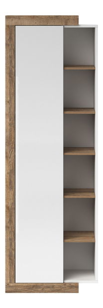 Regál Sophia Typ 05 (dub samdal + bílá + lesk bílý)