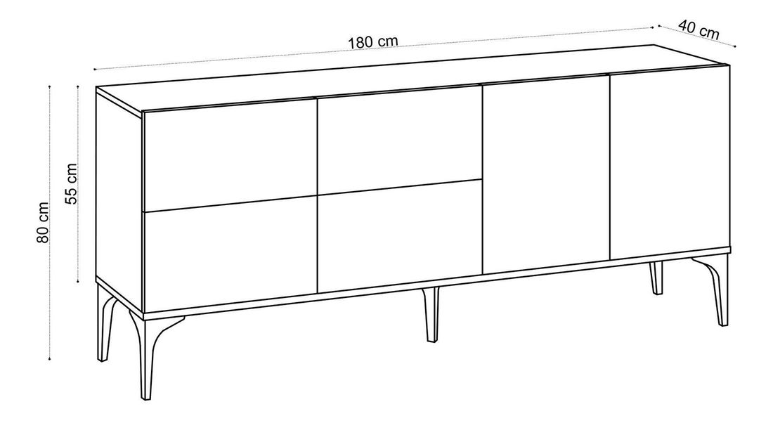 Skříňka Aliex 10 (dub safírový)