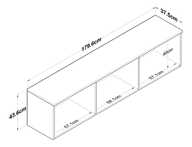Závěsná skříňka Eladona 3 (ořech + bílá + černá)