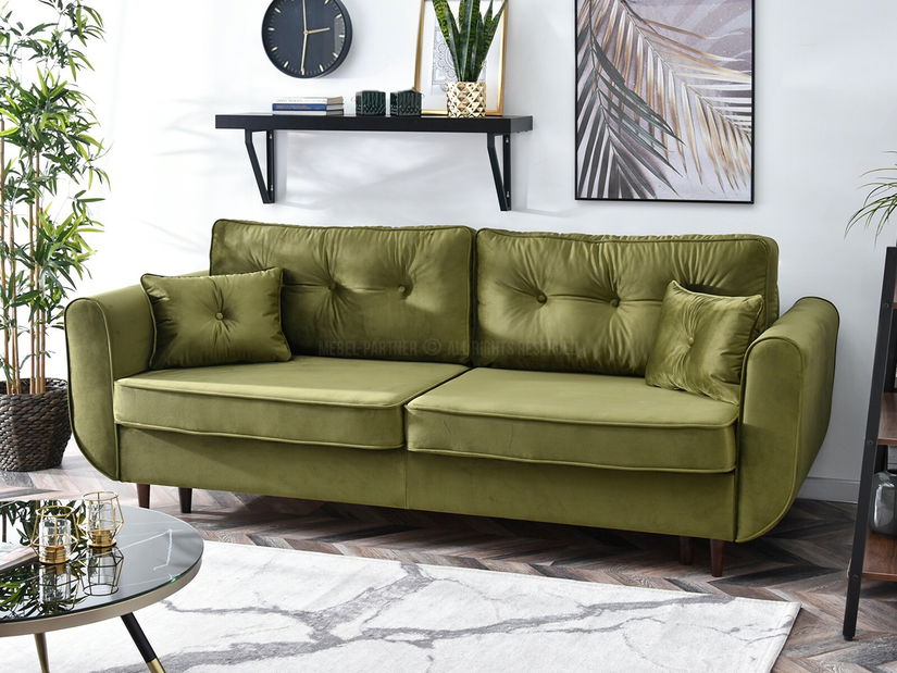 Pohovka dvousedačka Bacteria (zelená + černá)